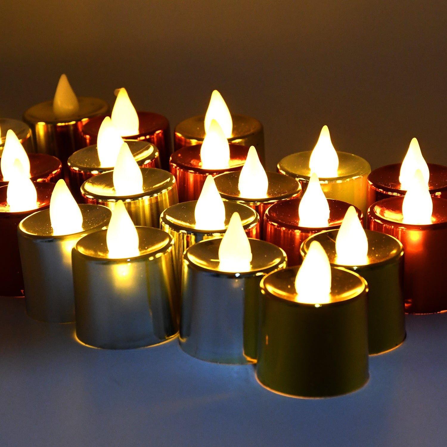 Electrical Candles Diya LED Tea Light, Plastic Candle Light Candle Candle, Diwali (24 Pc Set) Electrical Candles Diya LED Tea Light, Plastic Candle Light Candle Candle, Diwali (24 Pc Set)